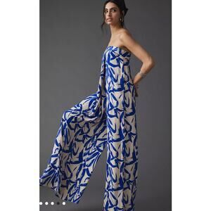 Corey Lynn Calter Strapless Jumpsuit Wide Leg Resort Coastal Vacation Women's XS